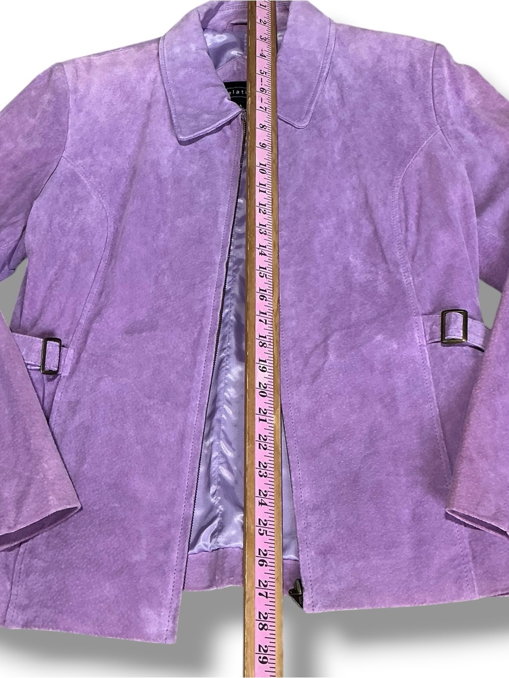 Relativity Lavender Suede Zip-Front Jacket - Picture 6 of 9